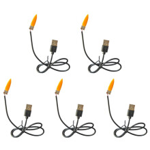 5pcs USB 5V Flame Lamp Simulates Candle Lamp Circuit Board Flame Lamp Circuit Board LED Candle Lights for Parties Bars