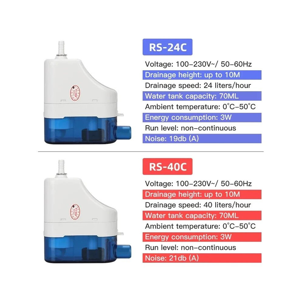 Automatic Ultra-Quiet Condensate Pump -24C/40C Condensate Lift Pumps 1-3P -Hook Air Conditioner Drainage A 4714053047900