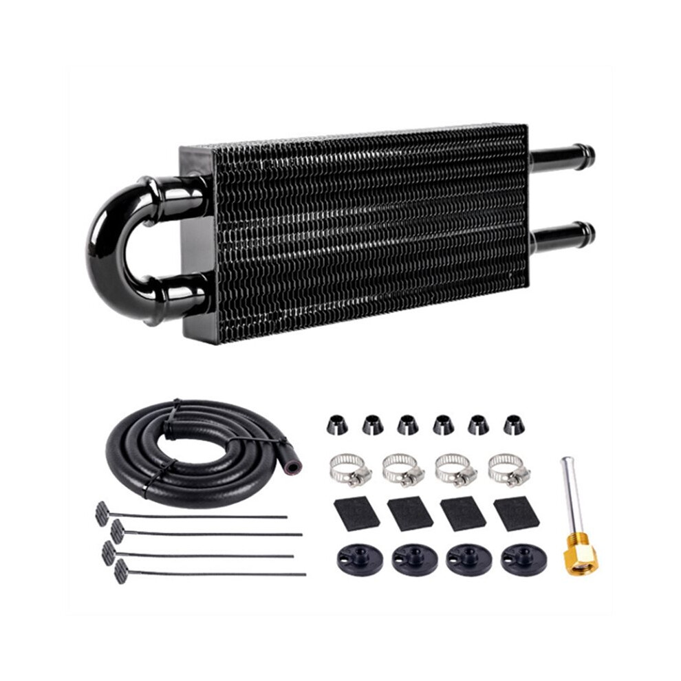 Aluminum 2 Row Oil Cooler Kit Radiator Car Transmission Plate & Fin Oil Cooler Radiator Converter Osa020 A 4712172036430