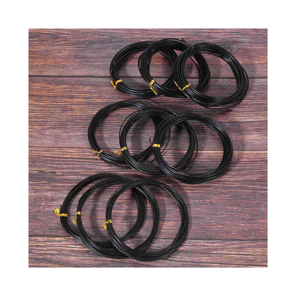 45 Rolls Bonsai Wires Anodized Aluminum Bonsai Training Wire With 3 Sizes (1.0 Mm,1.5 Mm,2.0 Mm),Total 147 Feet (Black) 4713401885867