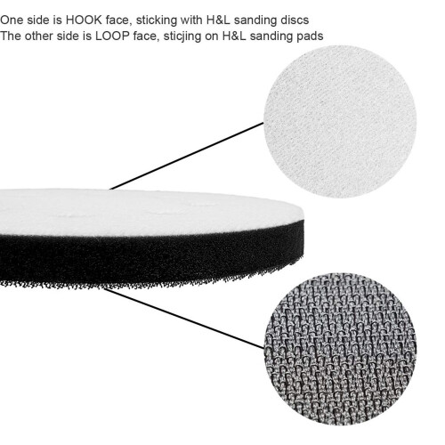 40PCS 5 Inch(125mm) 8-Hole Soft Sponge Interface Pad for Sanding Pads and Hook and Loop Sanding Discs