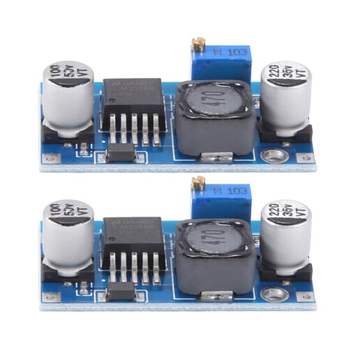 2 Modules D'Alimentation Abaisseurs CC-CC LM2596S, 3 A, Réglables, 1,5-35 V
