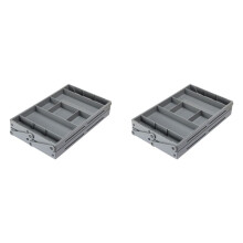 2X Présentoir à Bijoux à 2 Niveaux Empilable Porte-Bijoux Exquis Portable Bague Boucles D'Oreilles Collier Organisateur Boîte de Rangement C
