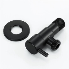 2X Black Angle Valve 304 Stainless Steel Water Stop Valve Leak-Proof Water Cold and Hot General Bathroom Accessories