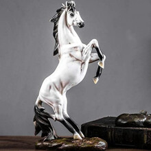 2X Galloping Horse Statue for Home Decor Modern Horse Figurine Sculpture Office Decoration Crafts