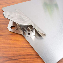 2X Akten Ordner Metall Zwischenablage A4 Rostfreier Stahl Klemme Brett Organizer Binder Board Menüschiene