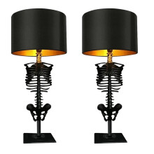 2X Halloweenverlichting, Feestsfeer, Schedel-Bureaubladbenodigdheden, Schedel-Nachtverlichting, Halloween-Kamerdecoratie