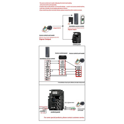 RFID Proximity Card Reader IP68 Waterproof 13.56MHz IC Card Reader Wiegand26/34 for Access Control System 2
