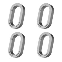 4Pcs Titanium Alloy Keychain Connector Buckle Universal Connector Universal Ring Auxiliary Ring Large Snap Buckle