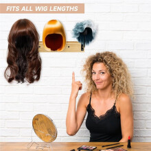 Hanging Wig Stand Multiple Wigs Wall Mounted Wig Hanger Holder Wig Storage Organizer Rack for Display,Storage,Drying