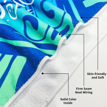2PCS Absorbent Quick-Drying Beach Towel Microfiber Yoga Sports Towel Swimming Towel Printed Seaside Bath Towel 70x140CM