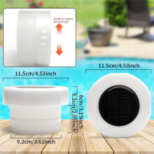 Flutuador de Cloro para Piscina, Dispensador de Cloro para Piscina com Luz Solar, Dispensador de Cloro Flutuante