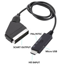 Scart to -Compatible TV Audio Video Adapter 1080P/720P Converter Cord for HDTV Stb Dvd Converter Accessories
