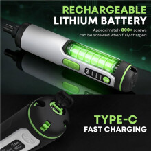 Electric Screwdriver Cordless Power Screwdrivers Set Tool Kit 10 Bits 3 Torque Settings for Furniture Bike Repair Tool