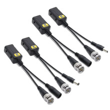 Baluns Vidéo HD Cat5 RJ45 Vers BNC avec Connecteur D'Alimentation pour Caméras HD-CVI/TVI/AHD/CVBS 8 MP