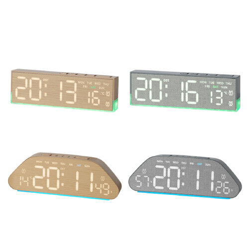 Night Light Digital Alarm Clock Electric Desk-5535A yellow 1