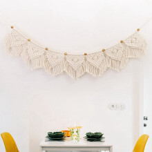 2X Macrame Fringed Woven Wall Hanging Home Wall Decoration Decor Living Room Bedroom Headboard Wall Hanging
