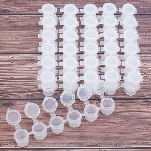 80 Strips 480 Pots 5Ml 6 Cups  Empty Paint Pot Pod Strips Paint Strips Arts and Crafts Plastic Storage Containers