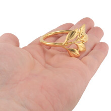 24Pcs/Lot Hotel Napkin Ring Napkin Holder Fall Leaves Napkin Buckle Christmas Wedding Party Gold Napkin