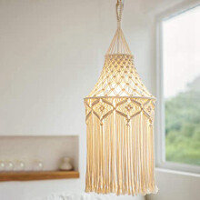 3X Macrame Lamp Shade Hanging Pendant Light Cover Modern Office Bedroom Living Room Nursery Dorm Room