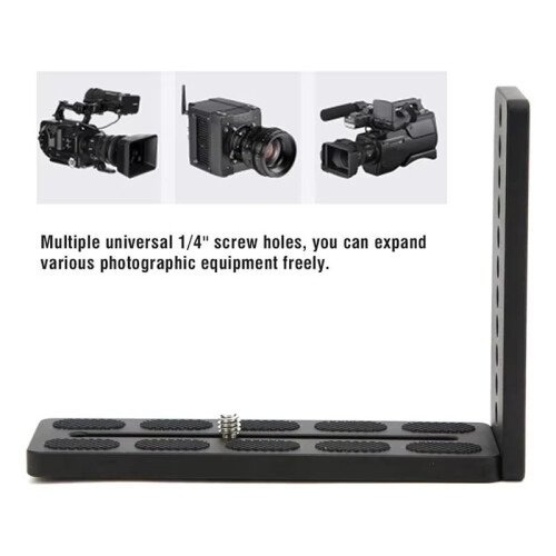 Universal Lengthen L Shape Vertical Video Quick Release L Plate Bracket for Camera Tripod  Stabilizer Mount 2