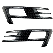 Compatible with 7 MK7 2014 2015 2016 2017 Front Bumper Fog Light Grilles Fog Lamp Eyebrow Cover Trim Carbon Fiber Pattern