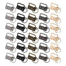 30 Pack 32Mm Metal Color Tail Clip Set 5 Color Metal Ribbon Hanging Clip with Key DIY Tools.