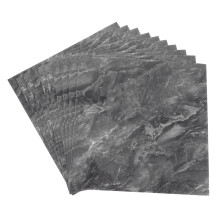 10Pcs Durable Grey PVC Marble Effect Tiles for Easy Wall Covering Home