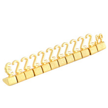 20 Sets 3D Metal Shelves Adjustable Price Square Kit for Shop Display Jewelry Watch Shop Office Display Price Label Gold