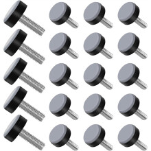 20 Verstellbare PTFE-Füße, Robuste Gleitfüße mit M6-Gewinde für Bodenschoner, für Möbel auf Teppich und PVC