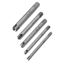 5Pcs High-Strength Broken Tap Extractor Broken Tap Remover Removal Tool Kits Taps 2 -M5, 3 -M6, 4 -M8, 5 -M10, 6 -M12