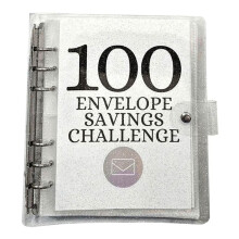 Geldbesparende Uitdagingskit, Uitdagingsmap met 100 Enveloppen voor Het Opslaan van 5050 Contante Enveloppen voor Budgetplanning