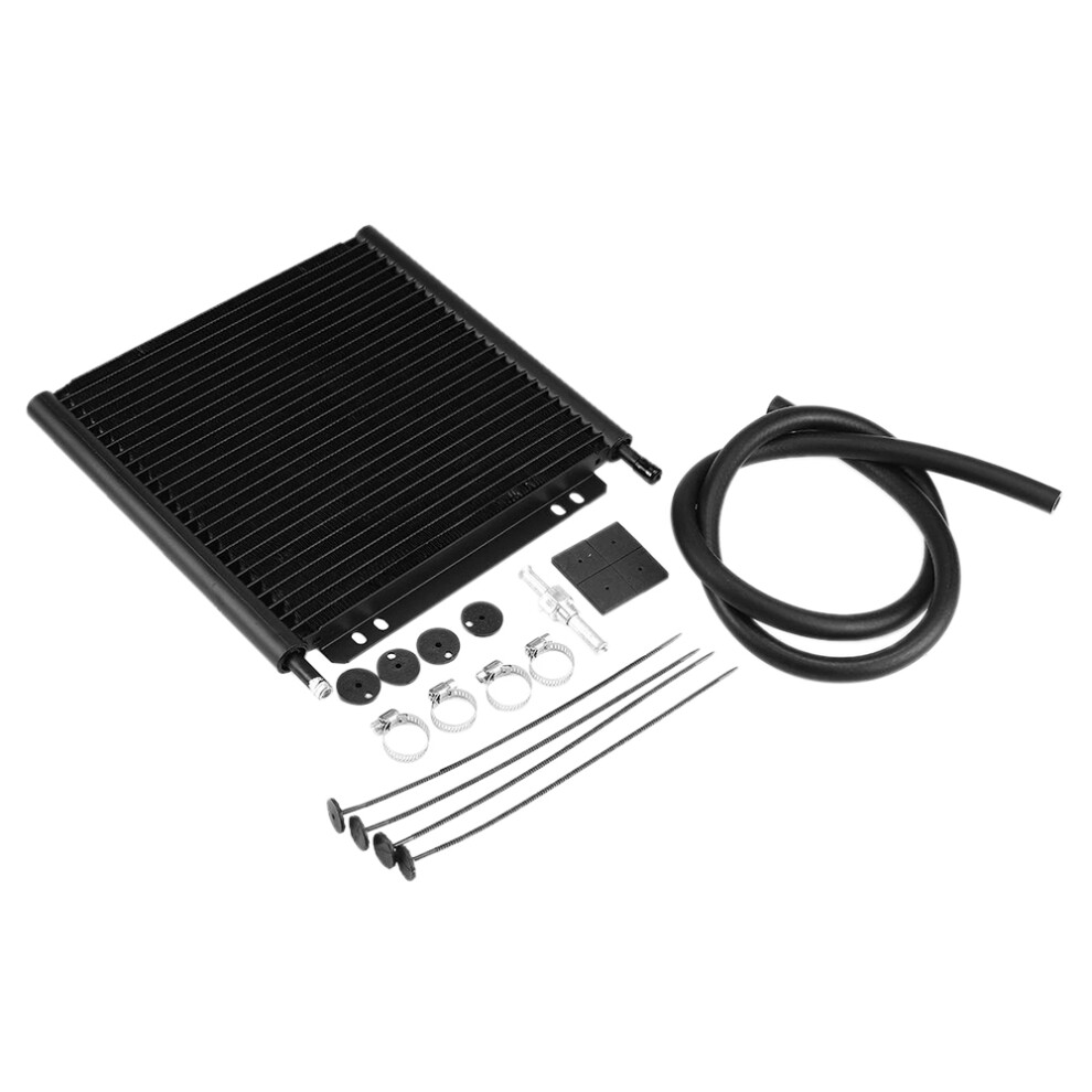 25 Row Universal Oil Cooler Aluminum Transmission Oil Cooler Automatic Stacked Plate Oil Cooler Radiator Car Accessories 4712486641276