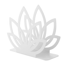 Iron Napkin Holder Tabletop Decor Holder Decorative Metal Paper Tissue Stand for Kitchen Dining Table White