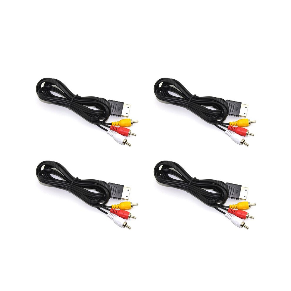 4Pcs 1.8M Composite Dc128av Cable Av Audio Video Tv Adapter Cable For Dreamcast, Rca Connection Cord 4712660502676