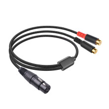 XLR Female to RCA Y Splitter Patch Cable, Dual RCA to XLR Audio Interconnect Cable for Speaker & Mic