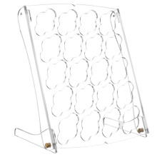 For K Cup Holder, 20 Cup Pods Coffee Pod Storage Organizer Stand, for Counter Coffee Bar Office Clear
