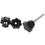 5 Pieces Black Star Grip Knobs, Female Thread Diameter 8mm,  Diameter 40mm & 6 Pcs M6 x 50 mm 1