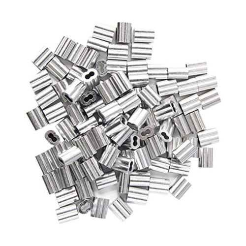 720x Aluminum Crimping Loop Sleeve for 2mm Diameter Wire Rope and Cable 2