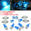 13Pcs Combo LED Lights Interior Package Kit Ice  T10 Dome Map License Plate Lamp Bulbs 8