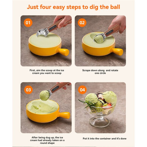 Makes Scooping Easier and Less Tiring, Home-Use Electric Ice Cream Scoop/Scoop with Integrated Heating Function C 1