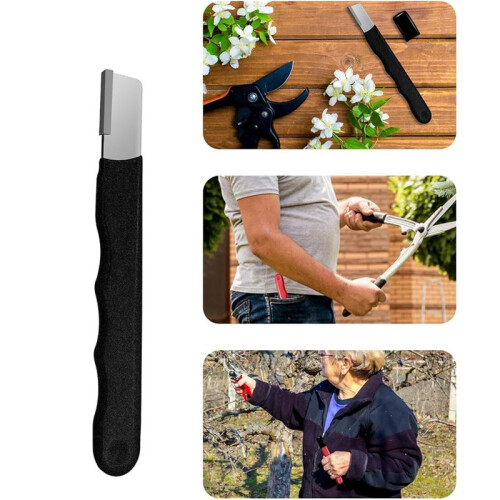 Portable Quick Sharpener for Garden Tools, Multipurpose Blade Sharpener for Lawnmower, Knife,Axe (10-Pack, Black) 2
