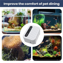-Aquarium-Sauerstoffpumpe, USB-Wiederaufladbar, Ultraleise, Tragbare Sauerstoffpumpe für Aquarien, Superleise, Weiß