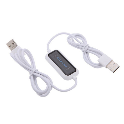 1 Pc USB PC to PC Data Transfer Cable, LED Bridge Cable for Direct Net Connection Fast Data Transfer Between 2 Computers