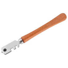 130mm Six Wheel Glass Cutter Cutting Tool with Wood Ideal for Cutting Thick Glass Plates Kit