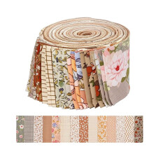 42 Pcs Jelly Roll Fabric Strips for Quilting-2.6 Inch Precut Cotton Floral Strips Bundles, Perfect Quilting Fabric