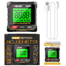 ANENG Magnetic Digital Angle Gauge Laser 360Inclinometer ANENG Laser Protractor 0.05 Accuracy Level Box Wood Working C