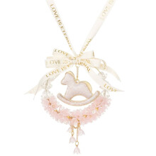 Car Pendant Exquisite Crystal Bell Orchid Flower Car Pendant Decor Car Rear-View Mirror Hanging