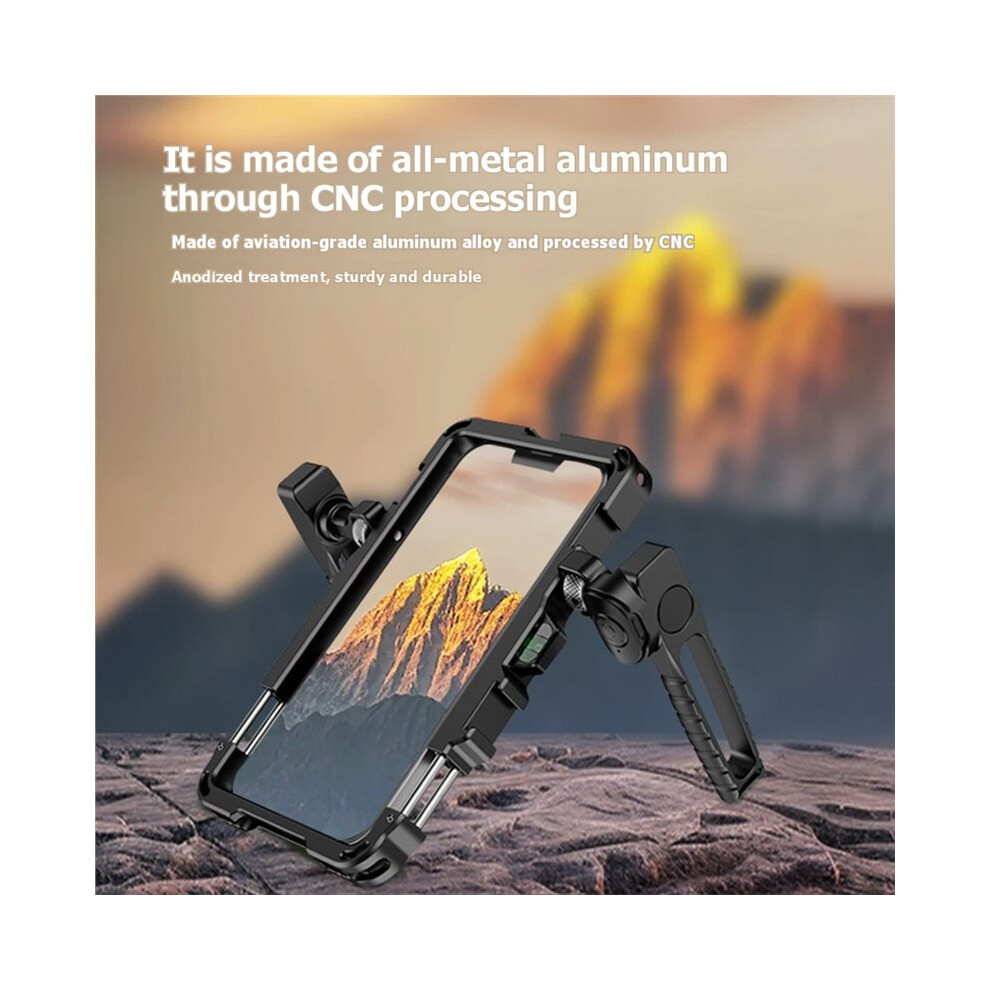 Mobile Phone Cage Photography Handheld Shooting Bracket Outdoor Live Streaming Stabilizer Vlog With Level 4711080801963