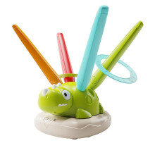 3-in-1 Musical Jump Toss Ring Game Rocket Launcher Toys for Kids Active Indoor/Outdoor Toys with Remote Control.